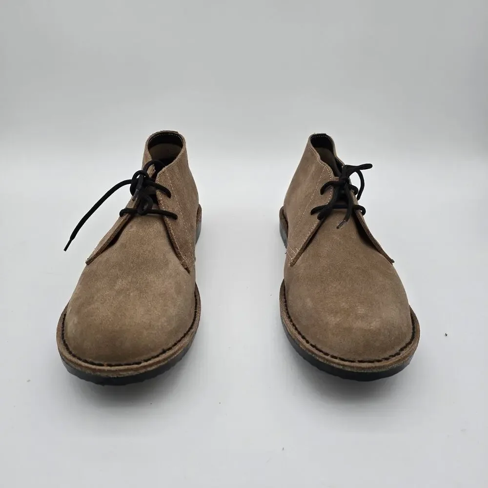 Veldskoen Shoes Mens 14 48 Tan Beige Brown Heritage Black Sole Low Chukka Safari